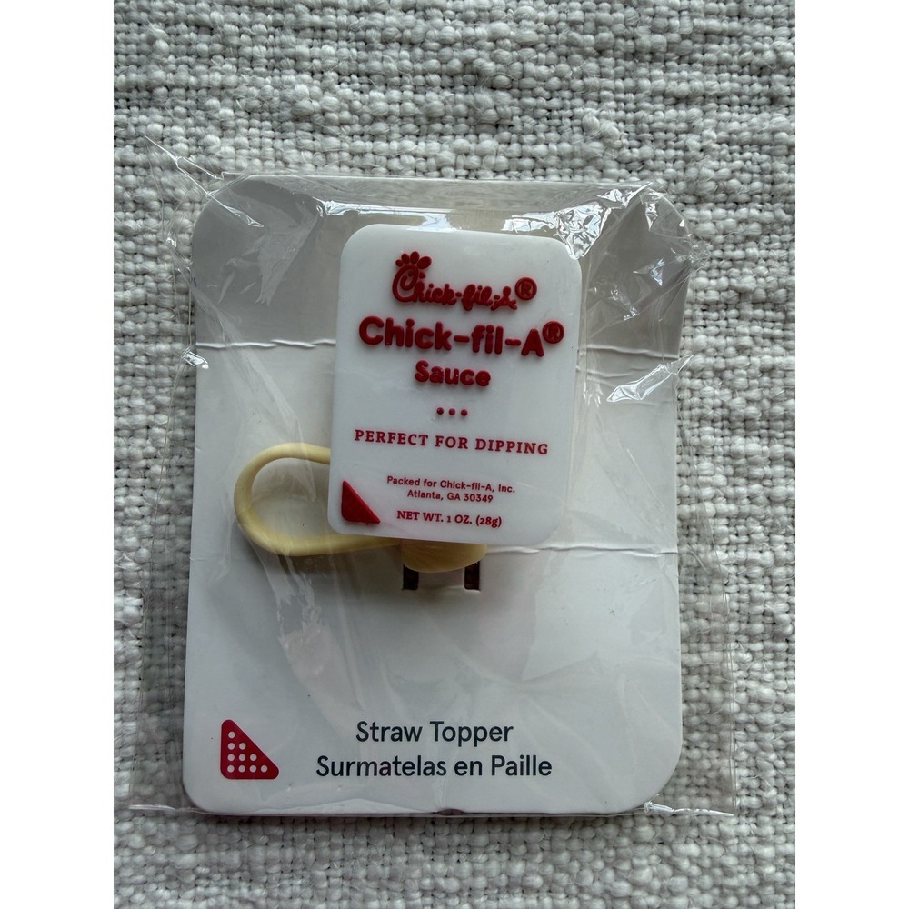 Chick-fil-A Sauce Straw Topper Plug Style Novelty Accessory New Sealed
